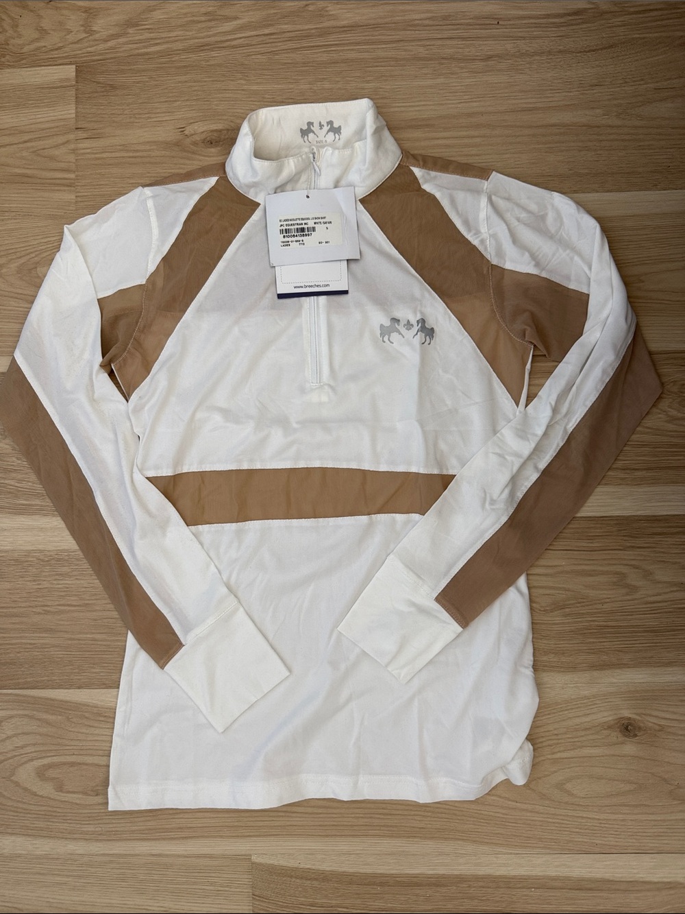 NWT equine couture zip-up cooling UV 50 show shirt